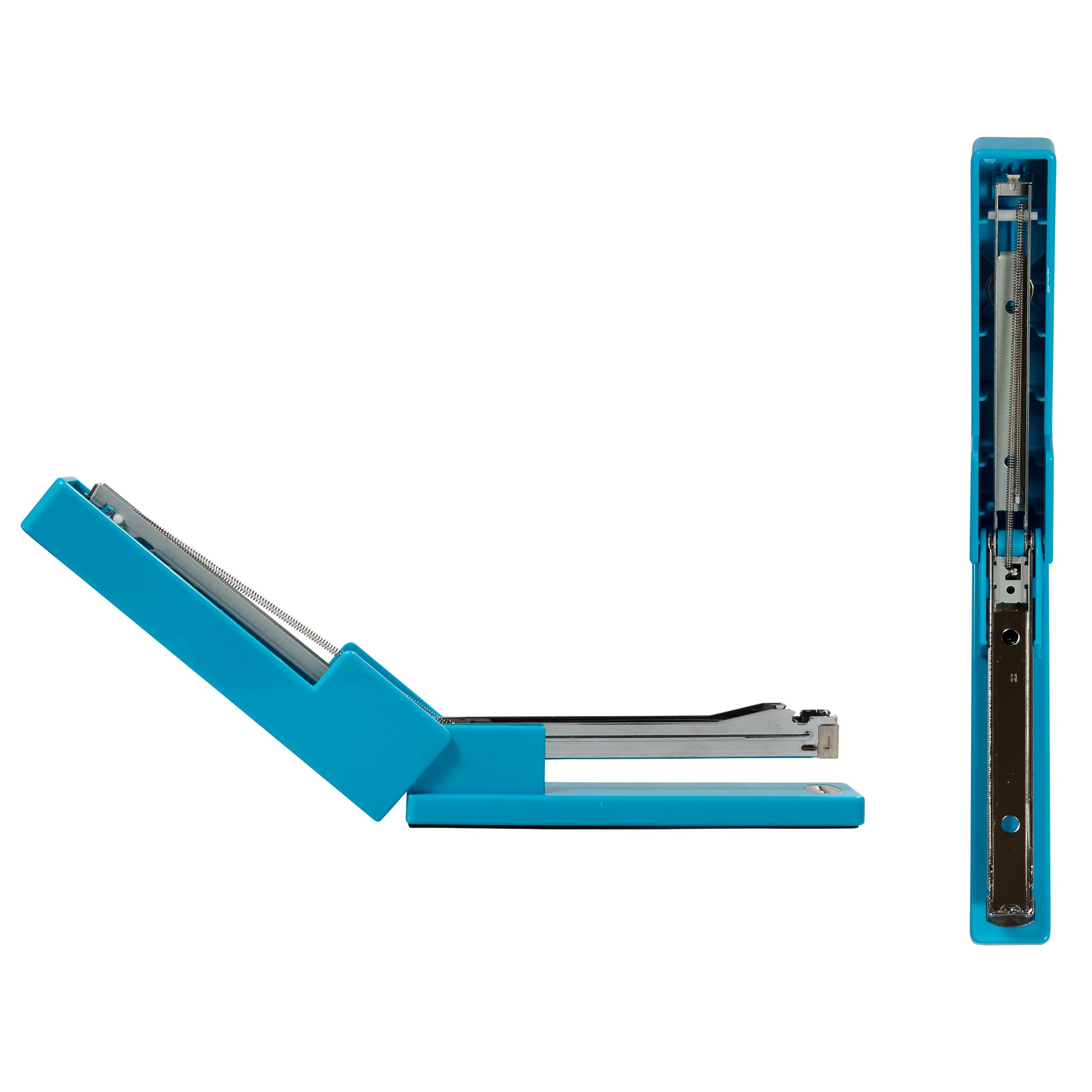 JAM PAPER Modern Heavy Duty Stapler - Blue Office Desk Stapler for Paper, Documents, Files - Perfect for Home, Office, School & Business Use