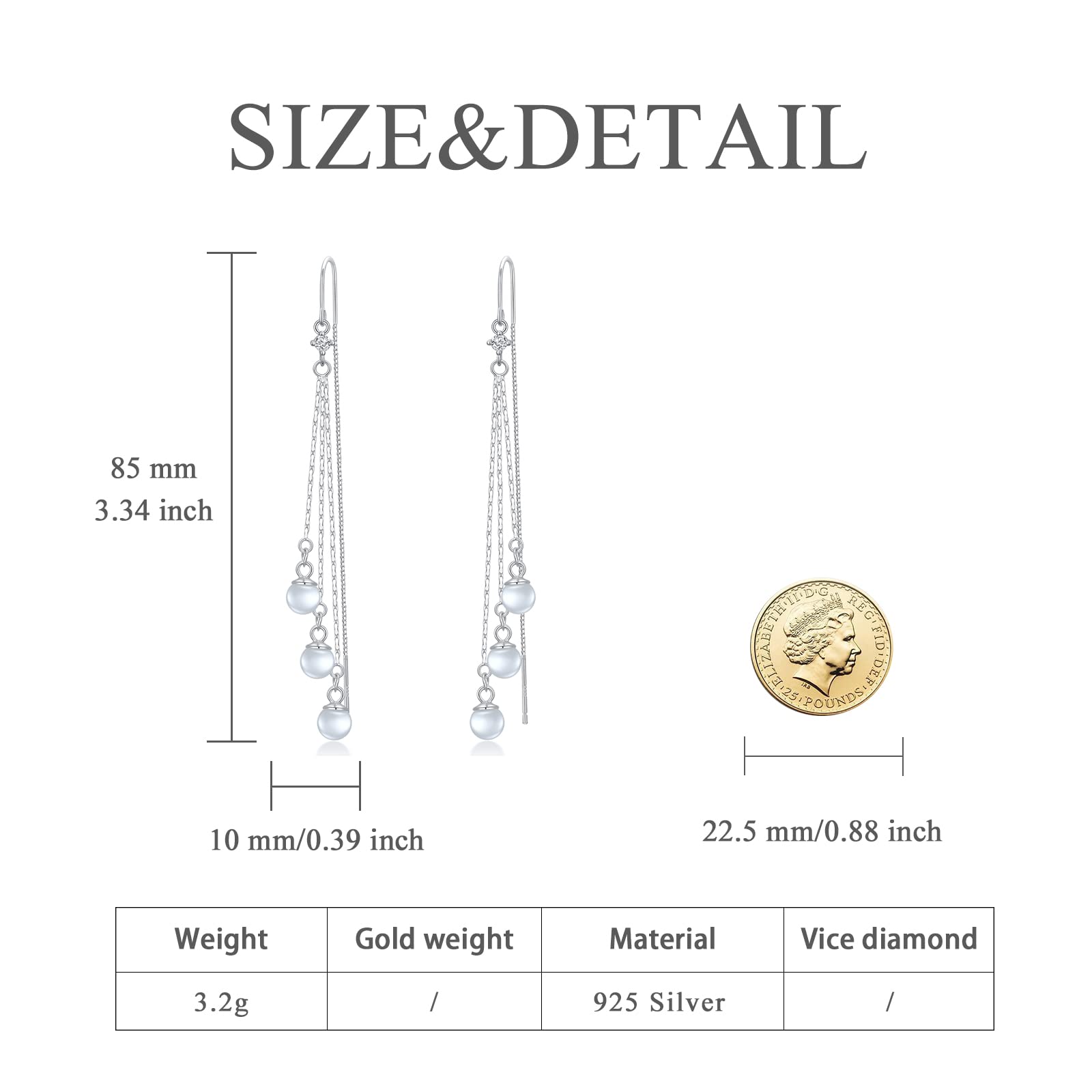 925 Sterling Silver Flower Threader Earrings - Daisy Dangle Hoop Earrings for Women & Girls | Pull-Through Earrings for Everyday Wear, Parties & Gifts