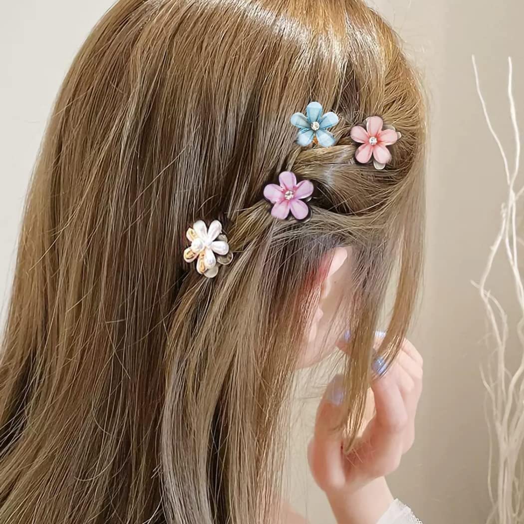 PRIAYAN 6Pcs Small Hair Clips for Women - Tiny Butterfly & Flower Hair Accessories, Cute Fancy Claw Clips for Girls - Perfect for School, Work, Parties and Everyday Styling