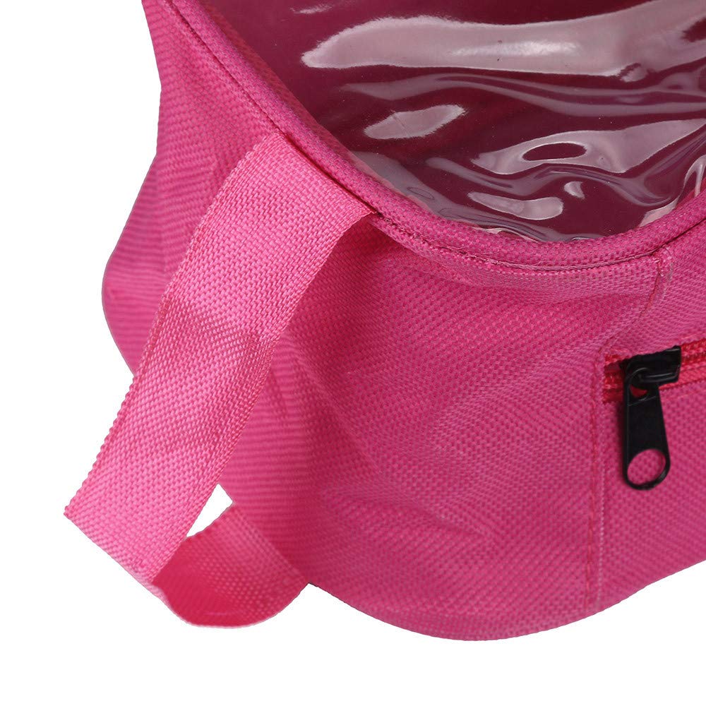LACACA Waterproof Foldable Shoe Storage Bag for Travel, Sports, Football & Home Organization - Portable Boot Case with Carry Handle (Hot Pink, One Size) - Perfect for Gym, Camping & Closet Storage