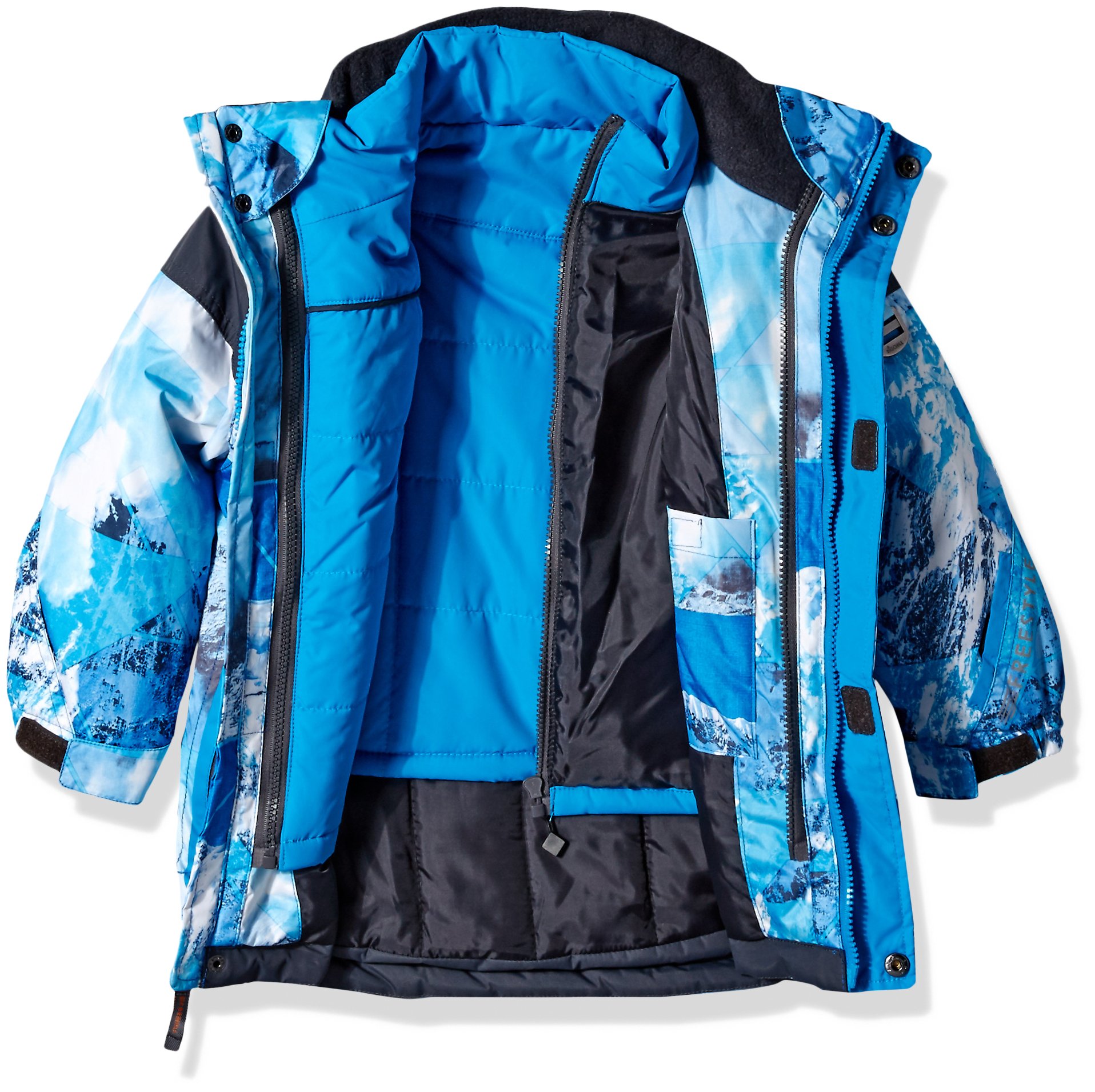 Big Chill Boys' Colorblock System Jacket - Lightweight Waterproof Windbreaker for Outdoor Sports & School Activities