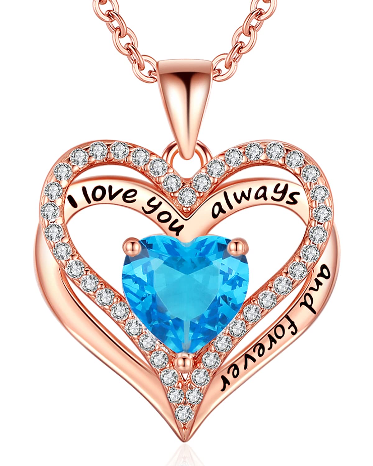S925 Sterling Silver Heart Necklace for Women - Rose Gold Plated Romantic Gift for Wife, Mom, Girlfriend, Daughter - Perfect for Birthday, Valentine's Day, Mother's Day & Anniversary - Elegant Jewelry for Everyday Wear & Special Occasions