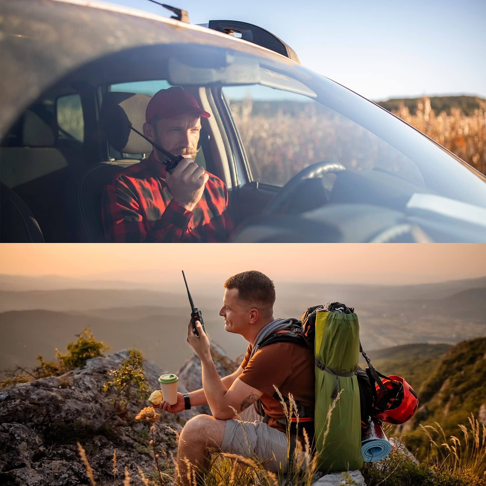 4 Pack BAOFENG UV-5X (UV-5G) GMRS Two-Way Radios - Long Range Walkie Talkies for Adults with 3800mAh Batteries & Speaker Mic - NOAA Weather Alert & CHIRP Programmable - Ideal for Camping, Hiking, and Outdoor Adventures