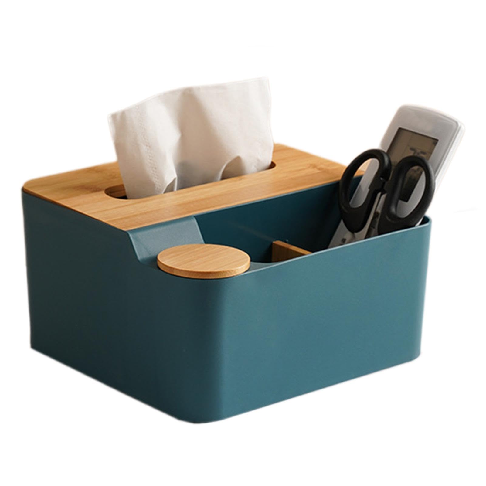 Waterproof Multifunctional Tissue Box Holder & Storage Cube - Cotton Swab & Napkin Dispenser for Bathroom, Bedroom, Kitchen | Organize Facial Tissues, Beauty Tools & Essentials in Style