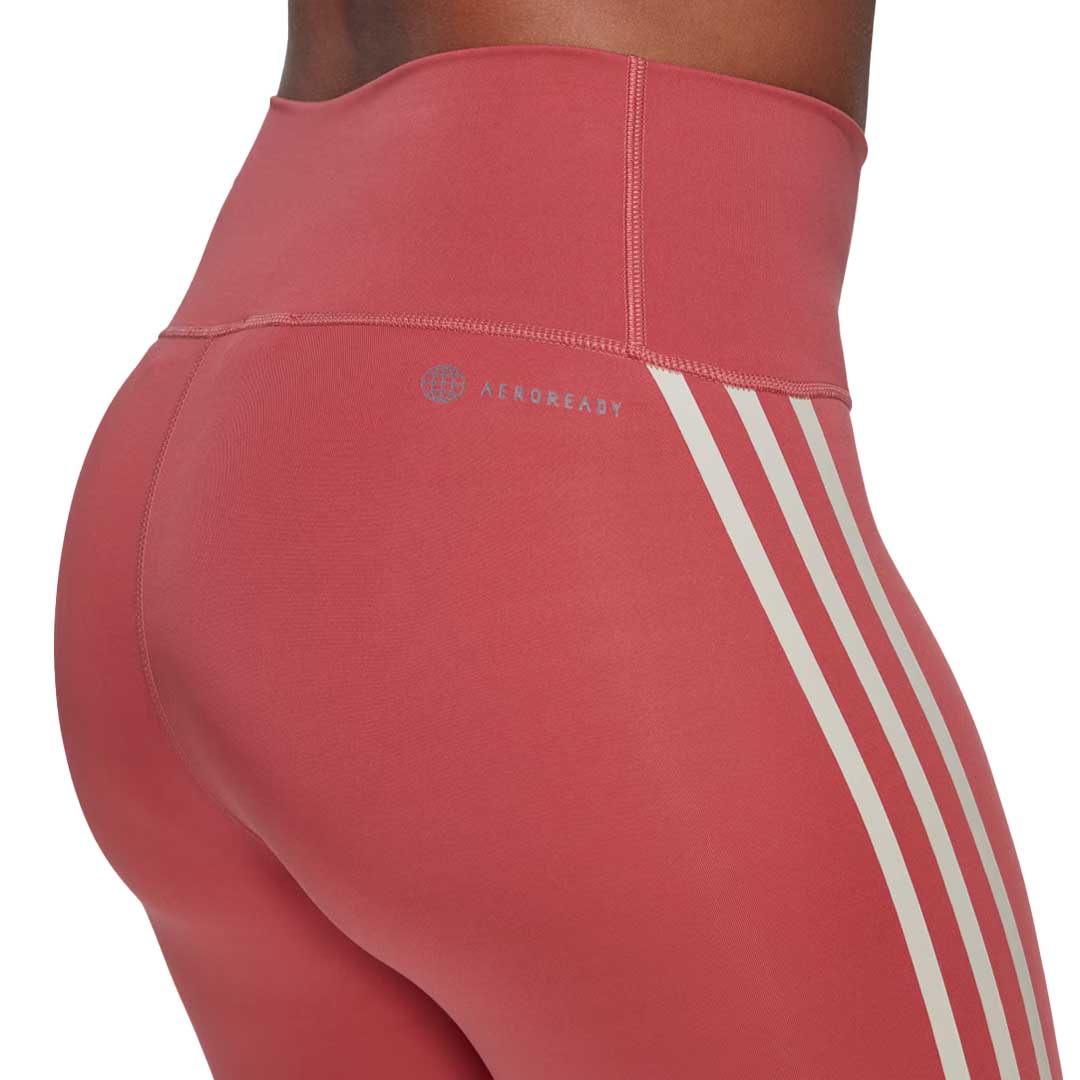 Adidas Women's Optime Trainicons 7/8 Workout Leggings - HM1151 - High Waisted Yoga Pants for Running, Gym & Fitness Training