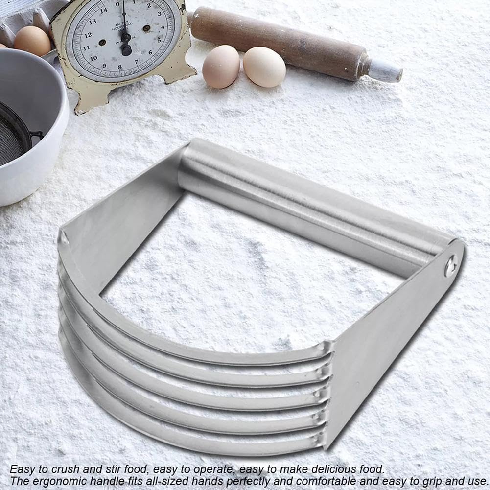 Premium Stainless Steel Pastry Blender & Dough Cutter - Heavy Duty Baking Tool for Perfect Pie Crusts, Biscuits & Cookies | Dishwasher Safe | Ideal for Home Bakers & Professional Kitchens