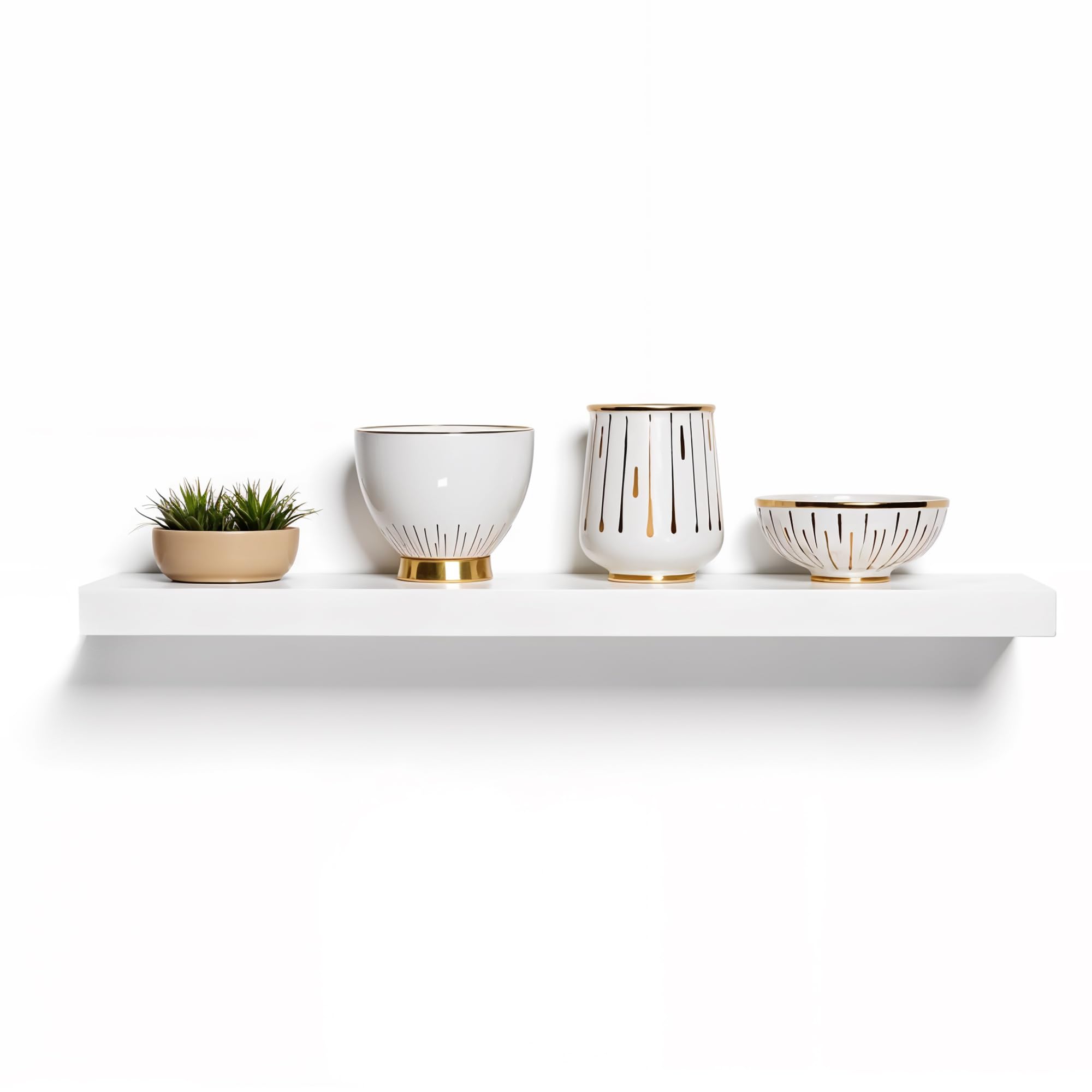 InPlace Durable Floating Shelf with Invisible Brackets - Easy to Install & Remove, 10.2