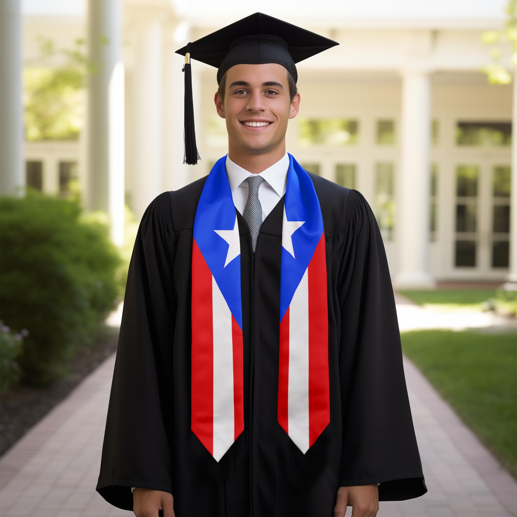 Civilos Unisex Graduation Stole - Honor Sash with Flag Design for Graduation Students | Perfect for Commencement Ceremonies & Academic Celebrations