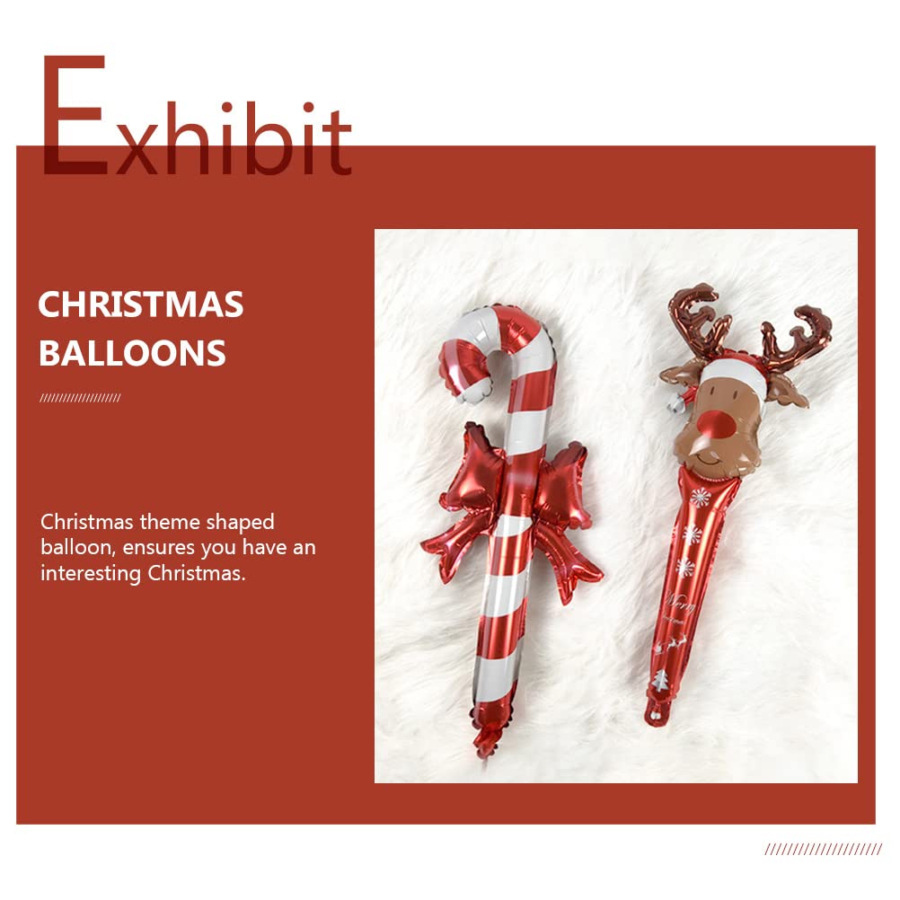 ABOOFAN 12pcs Inflatable Christmas Balloon Decorations - Holiday Candy Canes, Lollipop Ornaments for Xmas Tree, Wall & Party Decor - Perfect for Home, Office & Festive Celebrations
