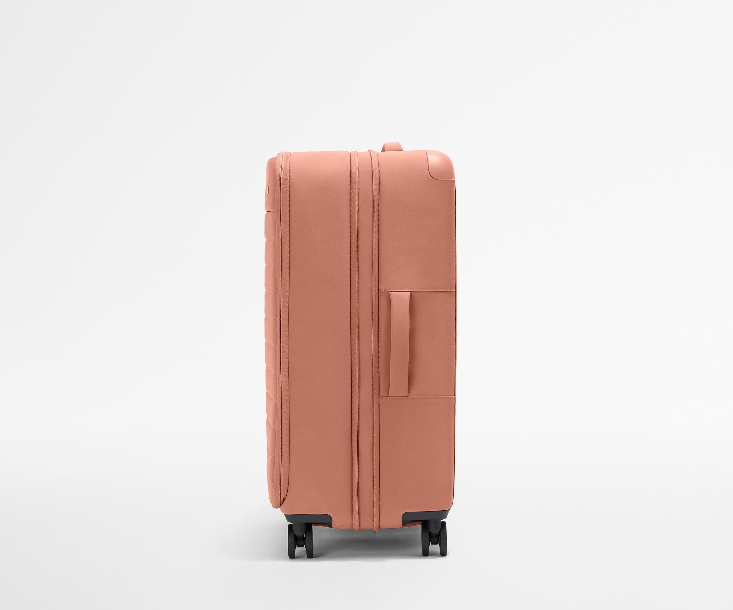Premium Softside Large Luggage in Elegant Clay Pink - Perfect for Travel, Business Trips & Weekend Getaways