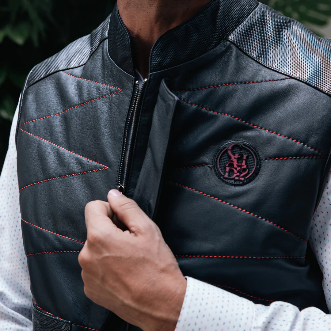 H354BOB Men's Black Casual Fashion Lambskin Vest Shirt - Stylish Layering Piece for Fall & Winter Outfits, Perfect for Parties, Work & Everyday Wear