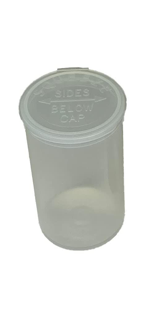 10 Pack of DRAM 13 Squeeze Pop Top Bottles - USA Made Clear Plastic Containers for Essential Oils, Lotions & DIY Crafts - Small Business Fast Shipping