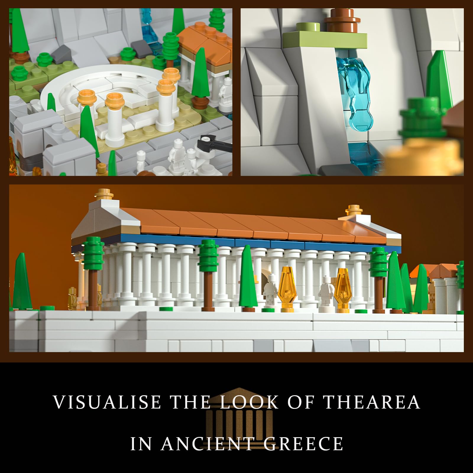 The Acropolis in Athens Architecture Landmark Building Set - 1947-Piece Collectible Model for Adults, Lego-Compatible | Perfect for Home Decor, Office Display & Greek History Enthusiasts