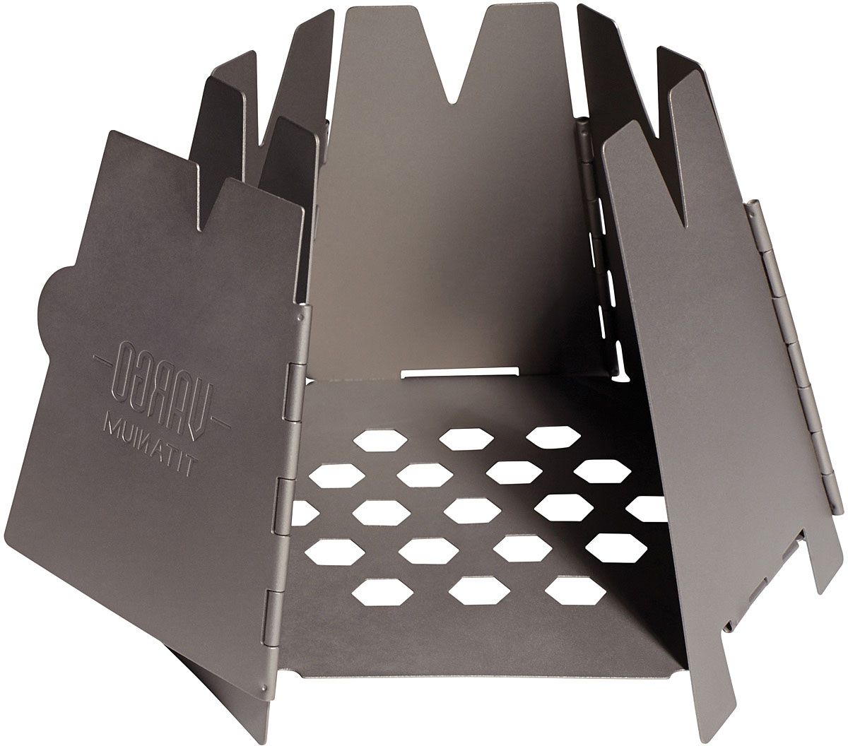 Vargo Titanium Hexagon Wood Stove - Ultra Lightweight Camping Stove for Backpacking, Hiking & Outdoor Adventures | Portable Titanium Stove for Emergency Survival & Bushcraft