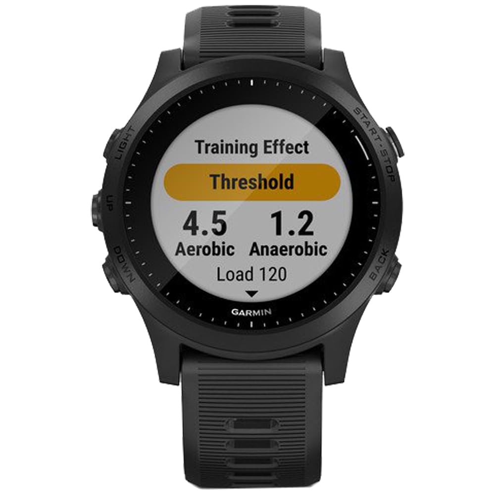 Garmin Forerunner 945 GPS Running Watch - Premium Multisport Smartwatch with Music, Heart Rate Monitor & Training Features (Black) | Bundle with Deco Essentials Bike Safety Lights for Cycling, Jogging & Outdoor Activities