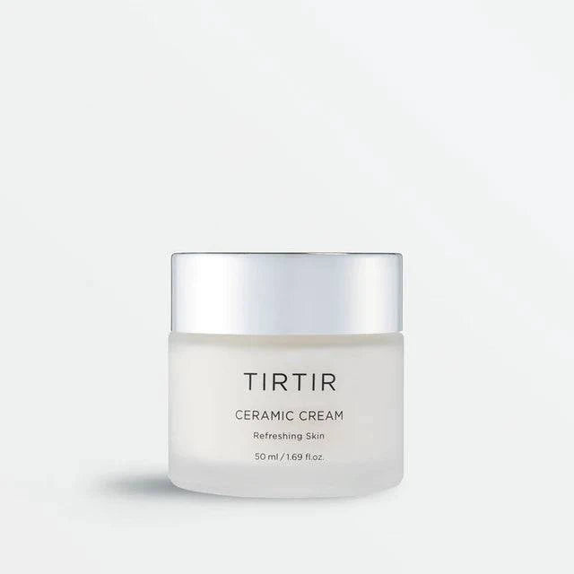 TIRTIR Ceramic Cream 50mL - Hydrating Face Moisturizer for Dry & Sensitive Skin | Day & Night Skincare Routine