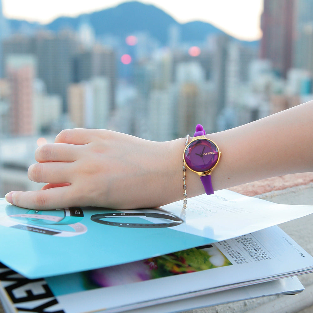 Orchard Gem Watch with Genuine Amethyst Stone - Elegant Purple Crystal Watch for Women | Perfect for Everyday Wear, Office, and Special Occasions