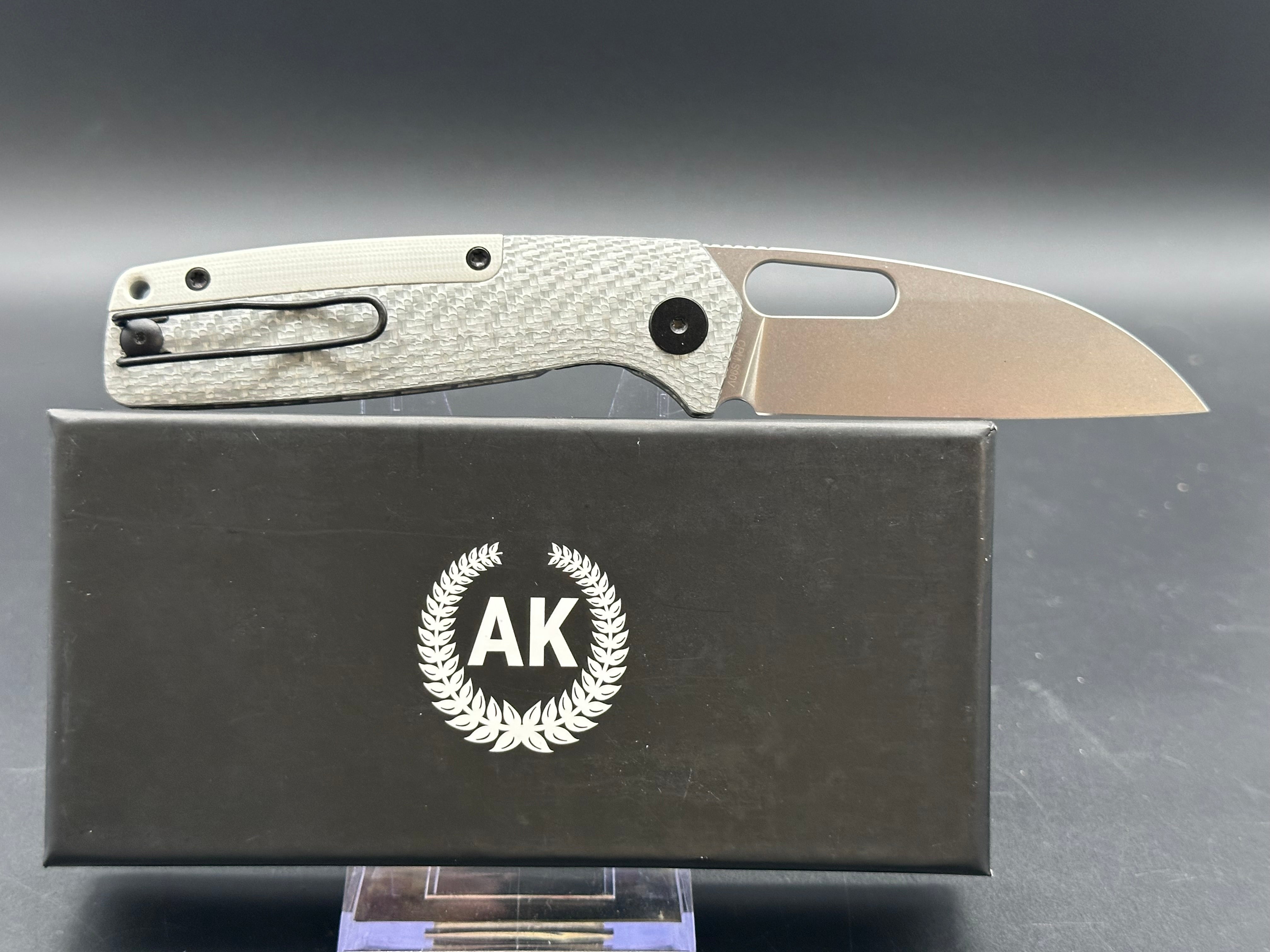 Premium Asher Spiro Silver SS Pocket Knife - 3.2