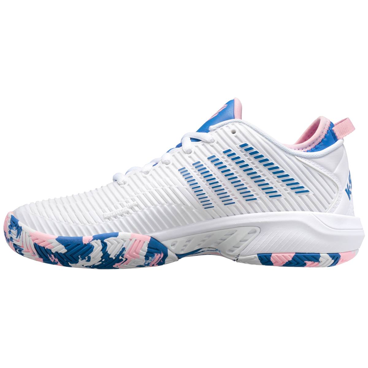 K Swiss Hypercourt Supreme Women's Tennis Shoes - White/Star Sapphire/Orchid Pink | Lightweight & Durable Court Shoes for Women | Perfect for Tennis, Pickleball & Casual Wear