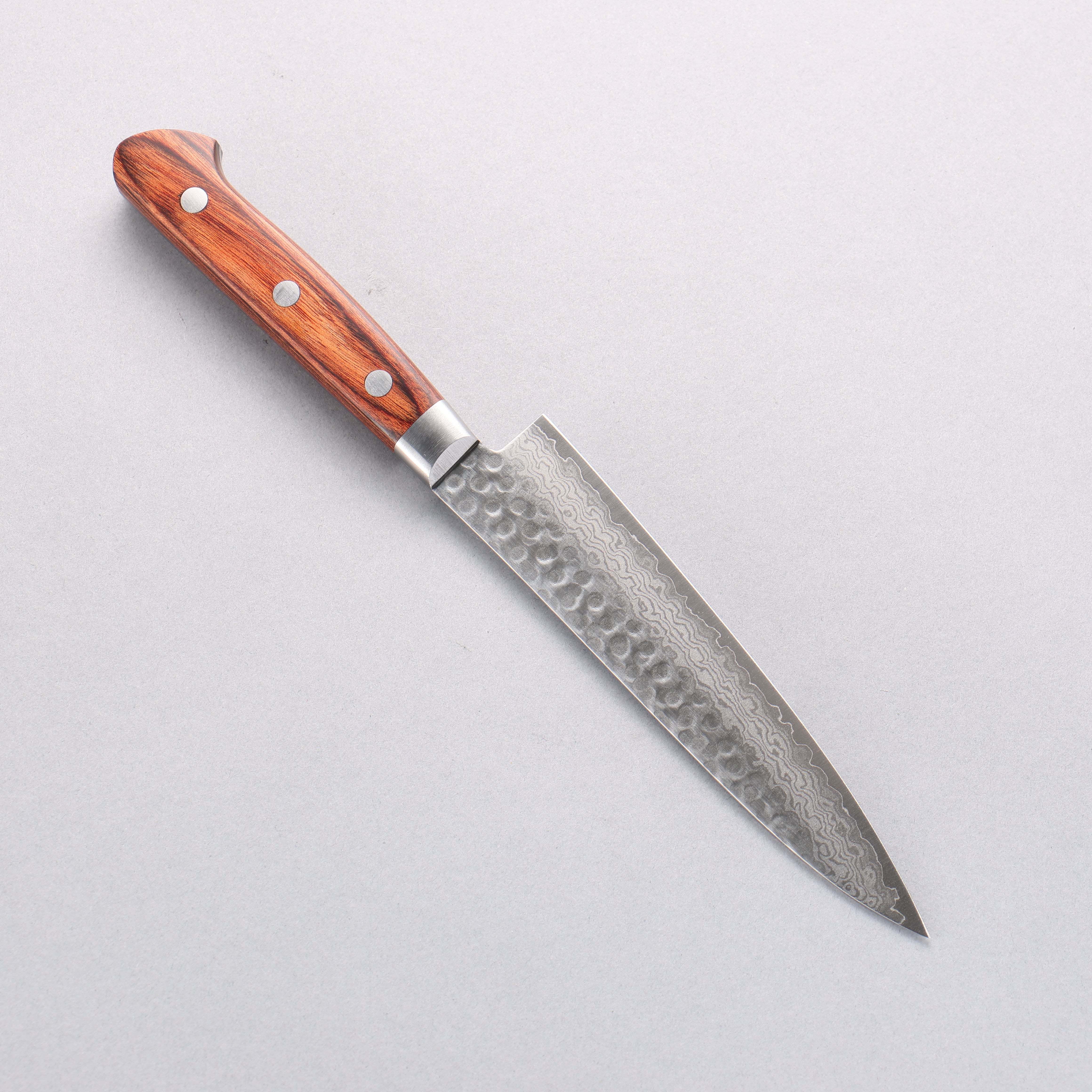Seisuke VG10 17-Layer Damascus Petty Utility Knife 135mm with Mahogany Handle - Perfect for Slicing, Peeling & Precision Kitchen Tasks