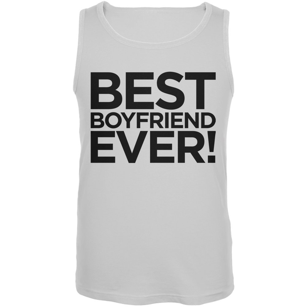 Old Glory Best Boyfriend Ever White Men's Tank Top - Small | Comfortable Sleeveless Shirt for Casual Wear, Gym & Summer Outfits