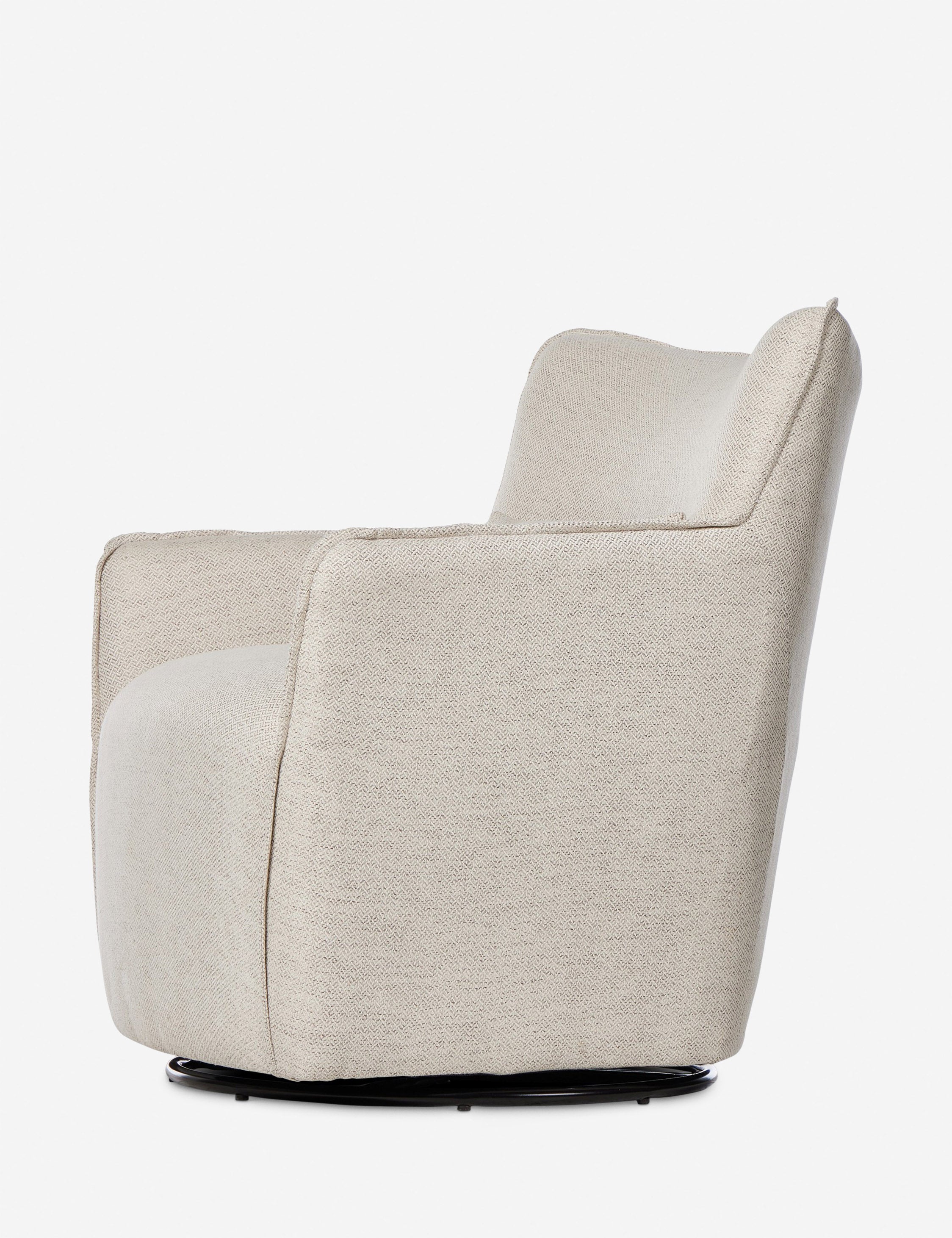 Bronwyn Swivel Chair - 360 Degree Rotating Modern Accent Chair for Living Room, Office & Bedroom - Comfortable Upholstered Lounge Chair with Sturdy Metal Base