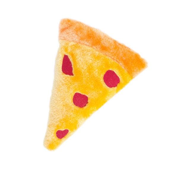 ZippyPaws NomNomz Plush Pizza Dog Toy with Squeakers - Fun Interactive Chew Toy for Small & Medium Dogs, Perfect for Playtime & Training