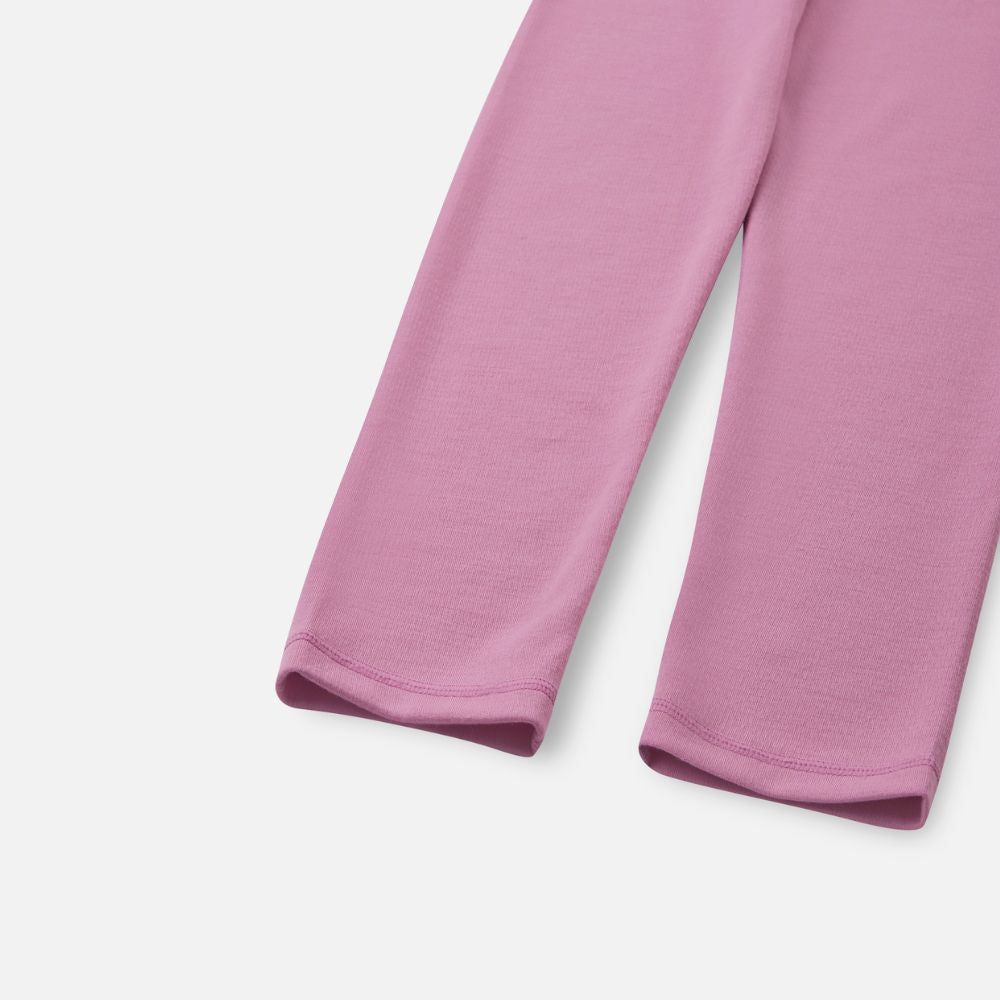 Reima Lani Thermal Base Layer Set for Kids - Soft Winter Underwear Set, Mauve Pink | Warm Thermal Underwear for Outdoor Activities, Skiing & Snow Play