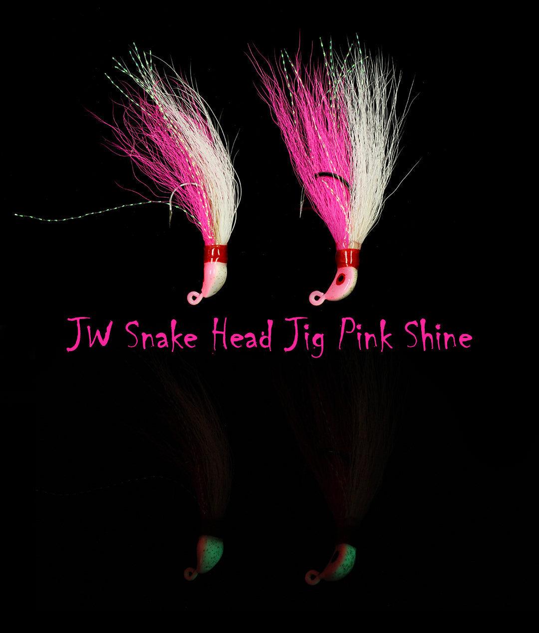 Jigging World Snake Head Bucktail Fishing Lures - Premium Saltwater & Freshwater Jigging Baits for Bass, Pike, and Walleye | Ideal for Casting, Trolling, and Ice Fishing