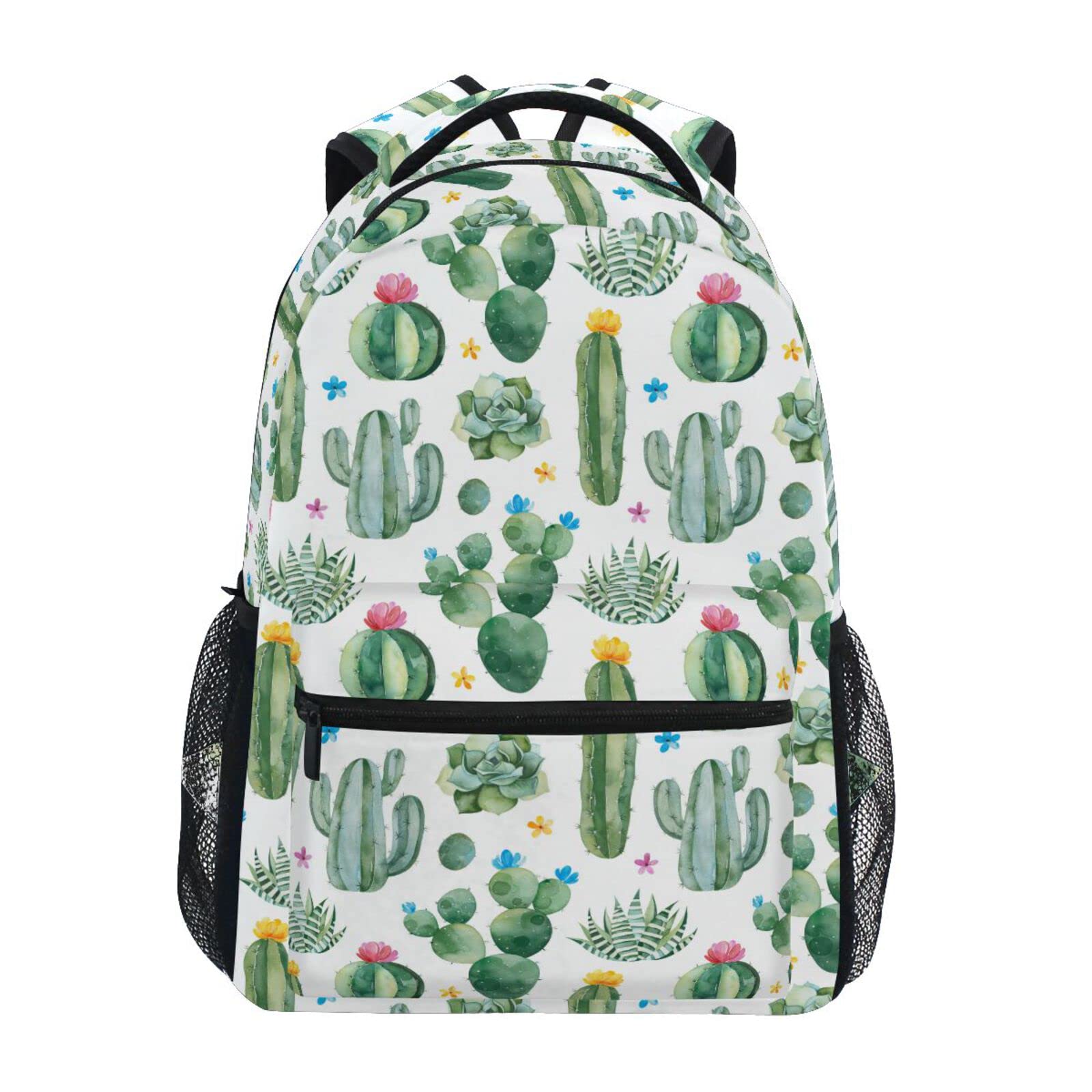 Stylish Cactus Flower Backpack for Women & Men - Durable School Bag, Laptop Backpack, Travel Daypack - Perfect for College, Work & Outdoor Adventures