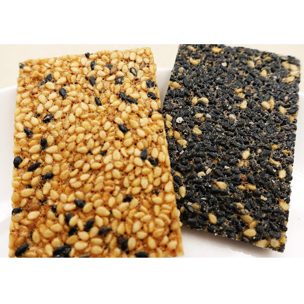 Premium Black & White Sesame Cookies - Manten Goma Sablé (6 Cookies per Pack, 3 Packs) - Perfect for Tea Time, Gifts & Asian Snack Lovers