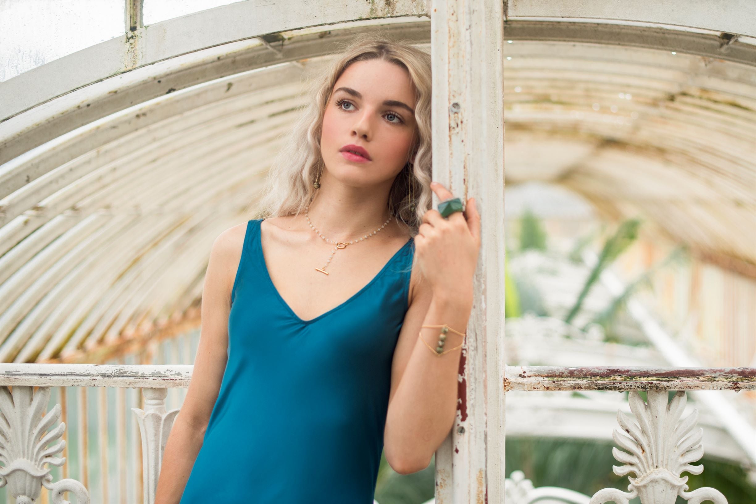 Lebialem Highland Moonstone Lariat Necklace - Elegant Handmade Gemstone Jewelry for Women | Perfect for Weddings, Parties & Special Occasions