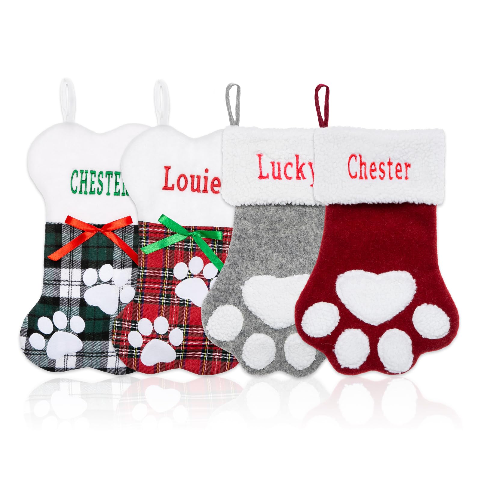 Custom Embroidered Pet Christmas Stockings - Personalized 18