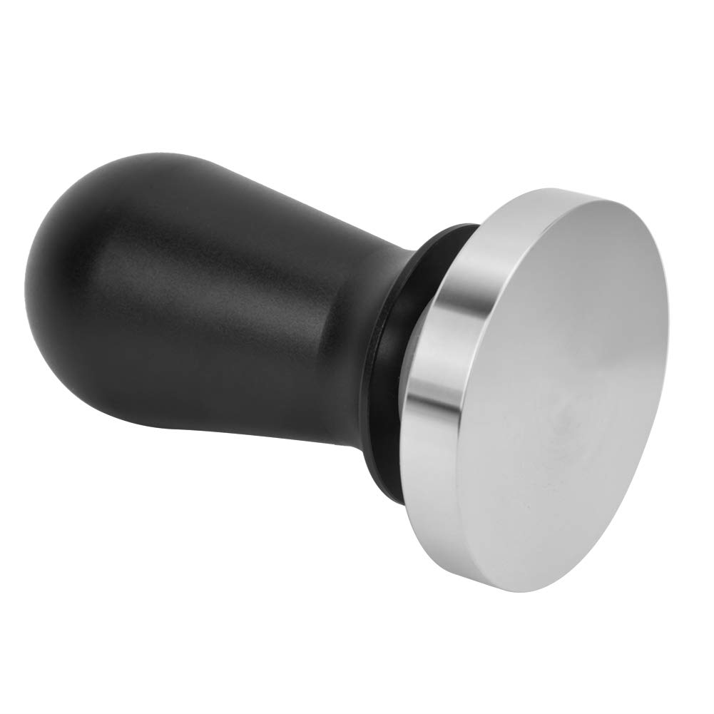 Premium 58MM Black Coffee Tamper - Flat Base Barista Tool for Espresso Machine, Perfect for Home & Professional Use in Cafes & Kitchens | Durable & Ergonomic Design