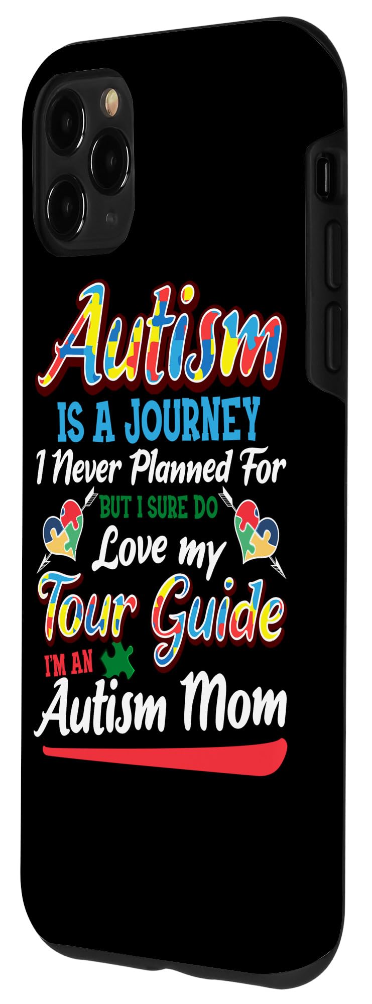iPhone 11 Pro Max Autism Awareness Phone Case - Support Autism Moms & Journey - Durable Protective Cover for Daily Use, Work & School