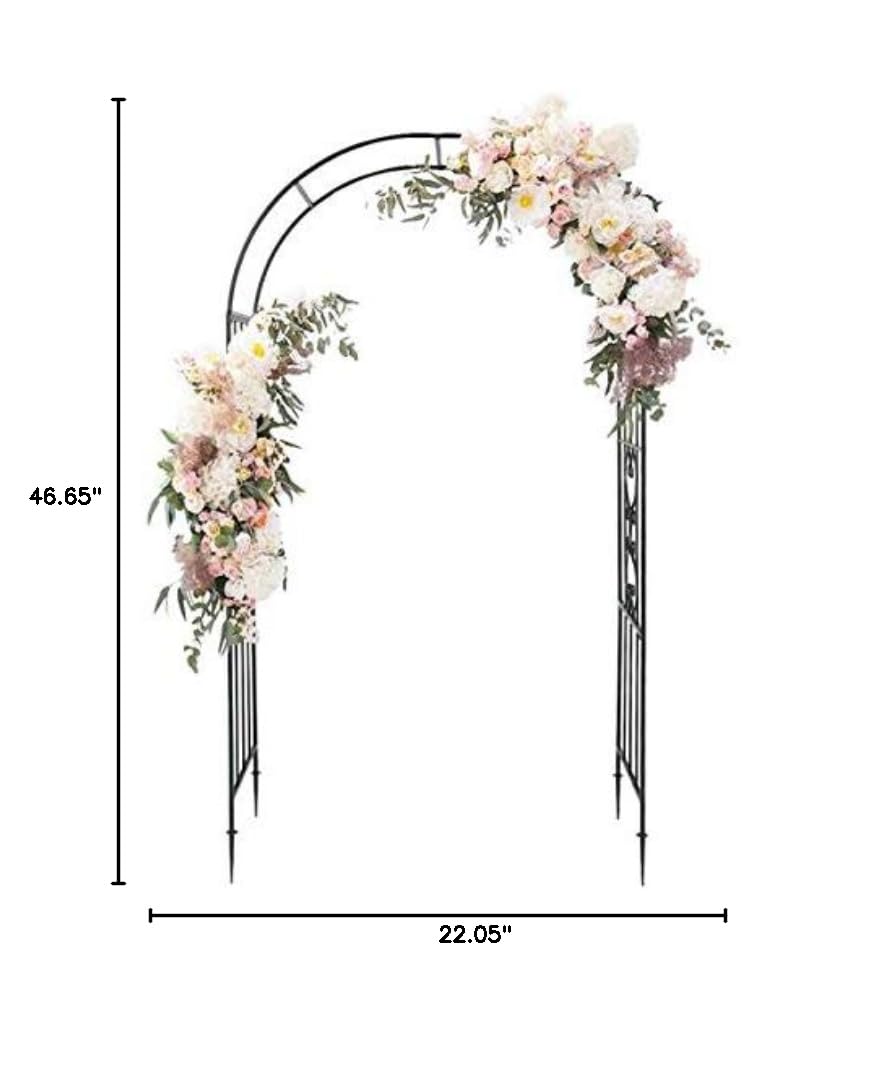 Arc Roof Wrought Iron Arch Plant Climbing Frame - Garden Trellis for Roses, Vines & Climbing Flowers | Outdoor Decorative Metal Plant Support