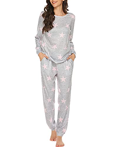 Light Grey Pink Star