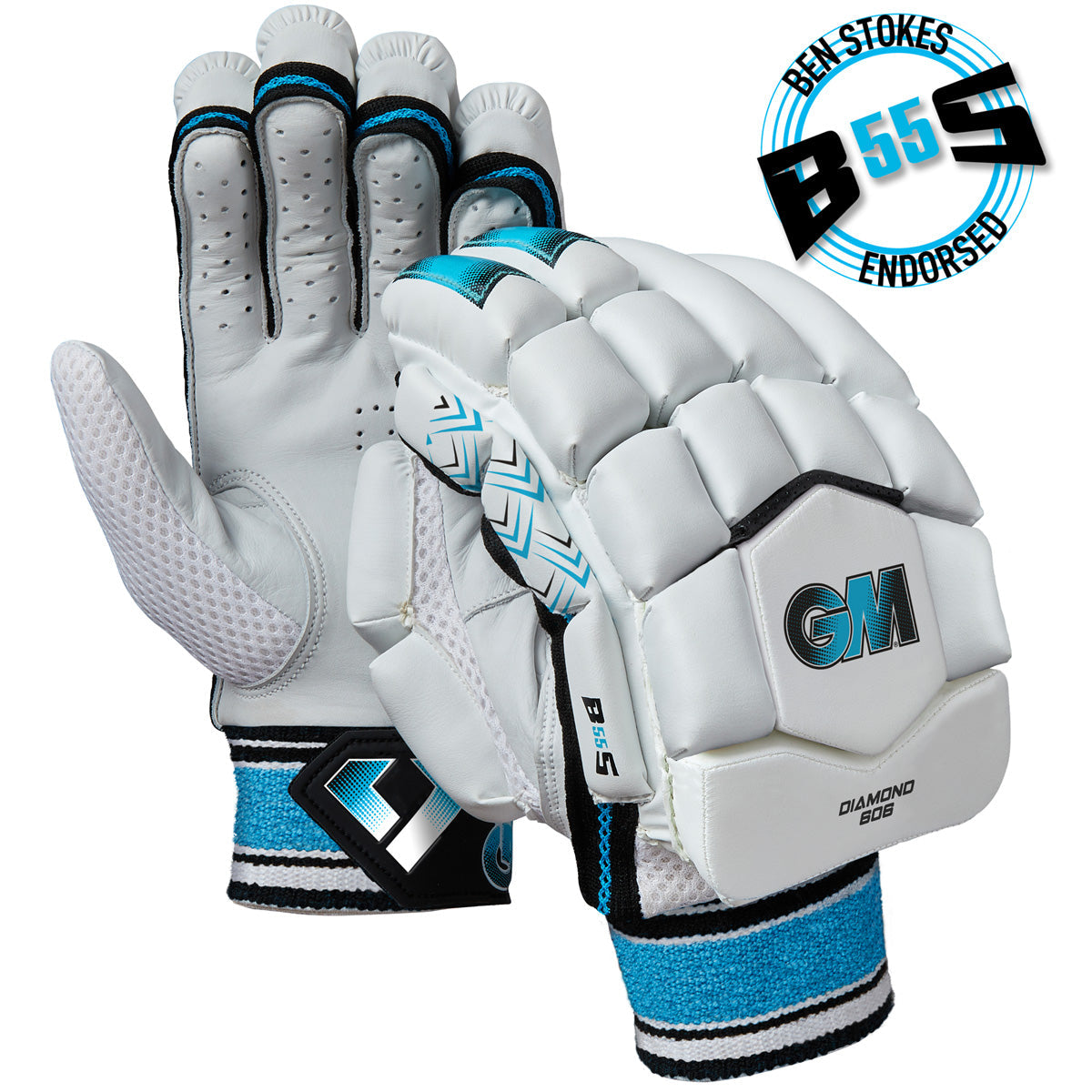 Gunn & Moore Diamond 606 Cricket Batting Gloves 2025 - Premium Leather Cricket Gloves for Men & Women - Perfect for Practice, Matches & Training Sessions