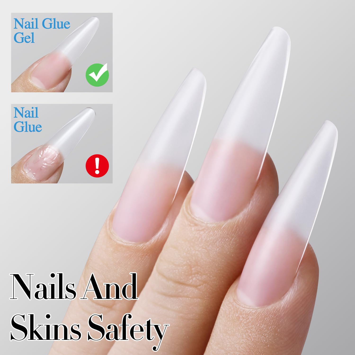 Double Rhythm 0.5Oz Nail Glue Gel - Strong Adhesive for Acrylic Nails, Press On Nails & False Tips - Requires UV/LED Nail Lamp - Perfect for Salon, Home Manicures & Nail Extensions