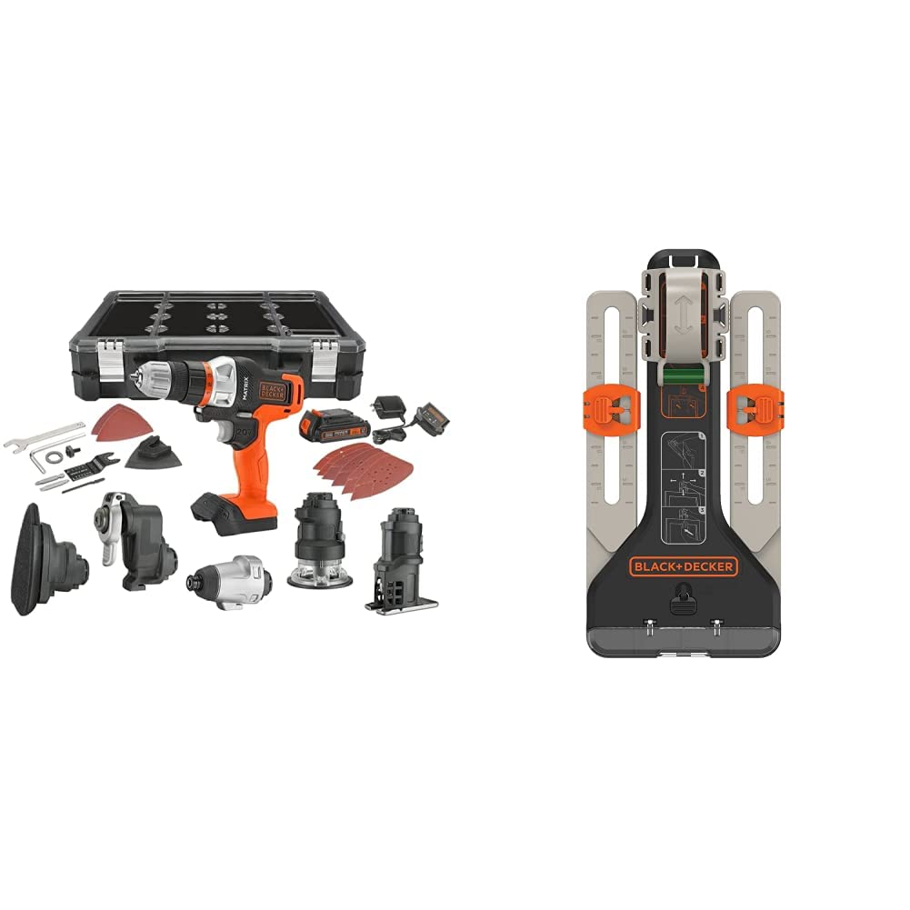 BLACK+DECKER 20V MAX Cordless Drill Combo Kit with 6 Tools & MarkIT Picture Hanging Kit (BDCDMT1206KITC & BDMKIT101C) - Perfect for DIY Home Improvement, Woodworking, and Picture Hanging Projects