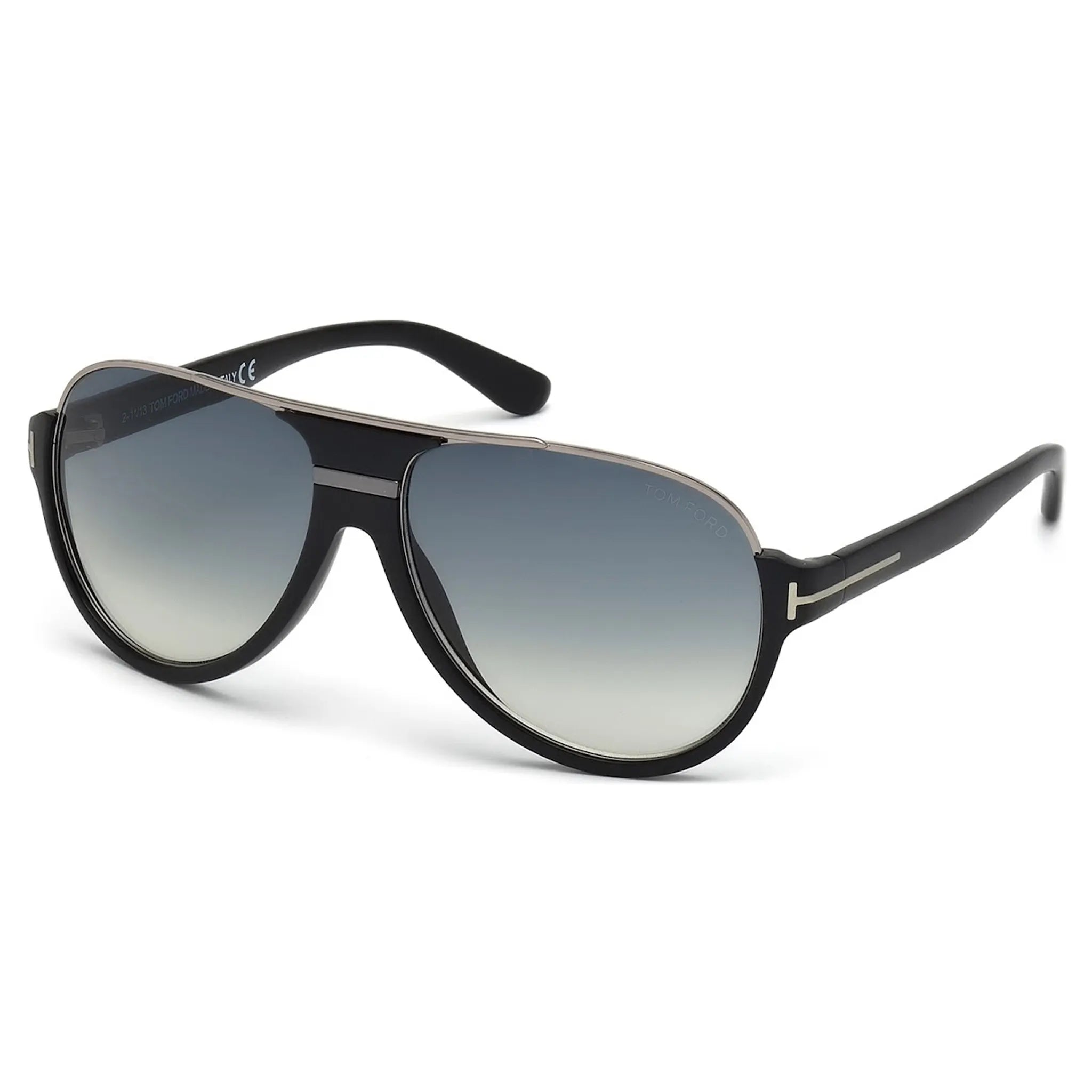 Tom Ford Dimitry FT0334 02W 59 Black Blue Polarized Sunglasses for Men - UV Protection, Luxury Fashion Shades for Driving, Beach & Outdoor Activities