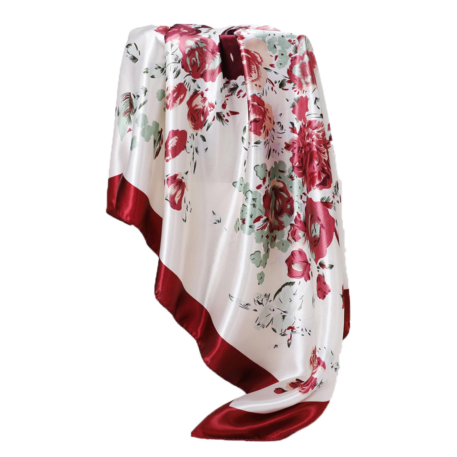 Oelaio Prime of The Day Deals - Women's Small Silk Scarf with Floral Print, Elegant Fashion Accessory for Literature Lovers | Perfect for Office, Party & Everyday Outfits