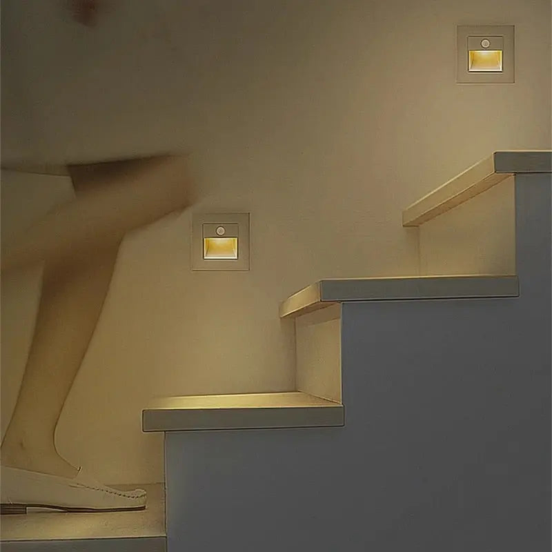 Energy-Efficient LED Recessed Lights for Staircase - Dimmable Downlight Fixtures for Home, Hallway & Indoor Lighting (6 Pack) - Perfect for Stairwells, Basements and Modern Interior Design