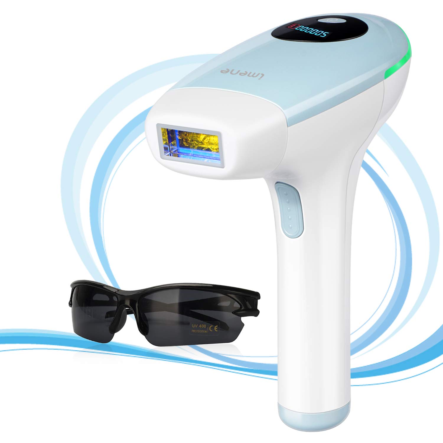 IMENE Painless IPL Laser Hair Removal Device for Women & Men - Permanent Hair Remover for Bikini, Legs, Arms, Armpits - Most Effective IPL Technology (Intense Pulsed Light) - At-Home Hair Removal Solution for Smooth Skin