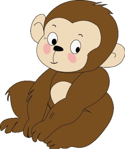 Adorable Baby Monkey Wall Decal Stickers - Cute Nursery Room Decor for Kids & Baby Shower Gifts - Perfect for Bedroom, Playroom & Classroom Decorations