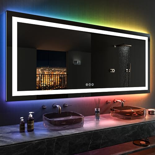 Rgb Led Bathroom Mirror (11 Light Modes)