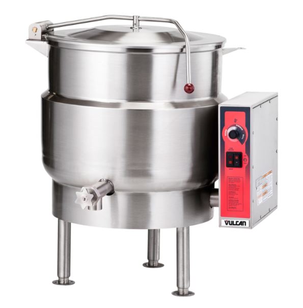 Vulcan 20 Gallon Electric Tilting Steam Kettle with 2/3 Steam Jacket - Perfect for Commercial Kitchens, Restaurants & Food Service Businesses