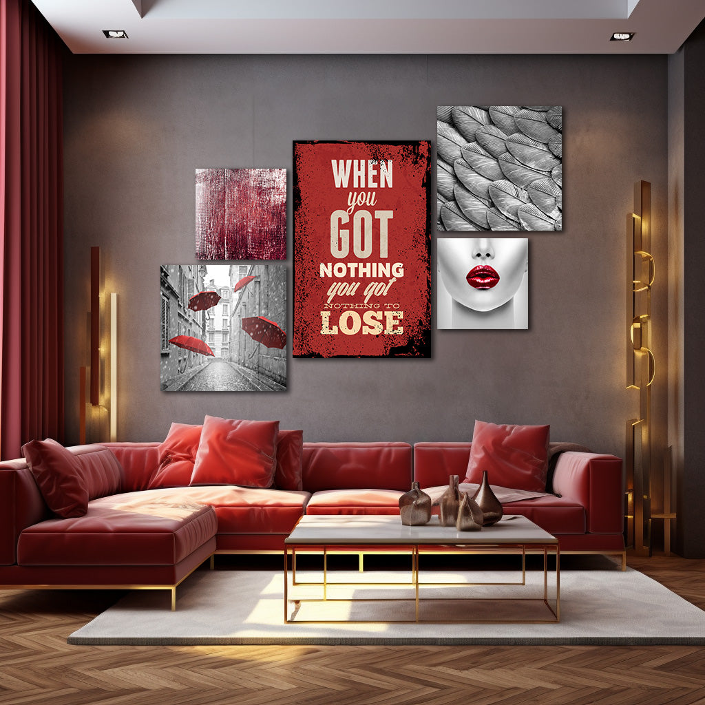 Nothing To Lose Collage Art Print - Unique Wall Decor for Home, Office & Gifts | Perfect for Living Room, Bedroom & Creative Spaces