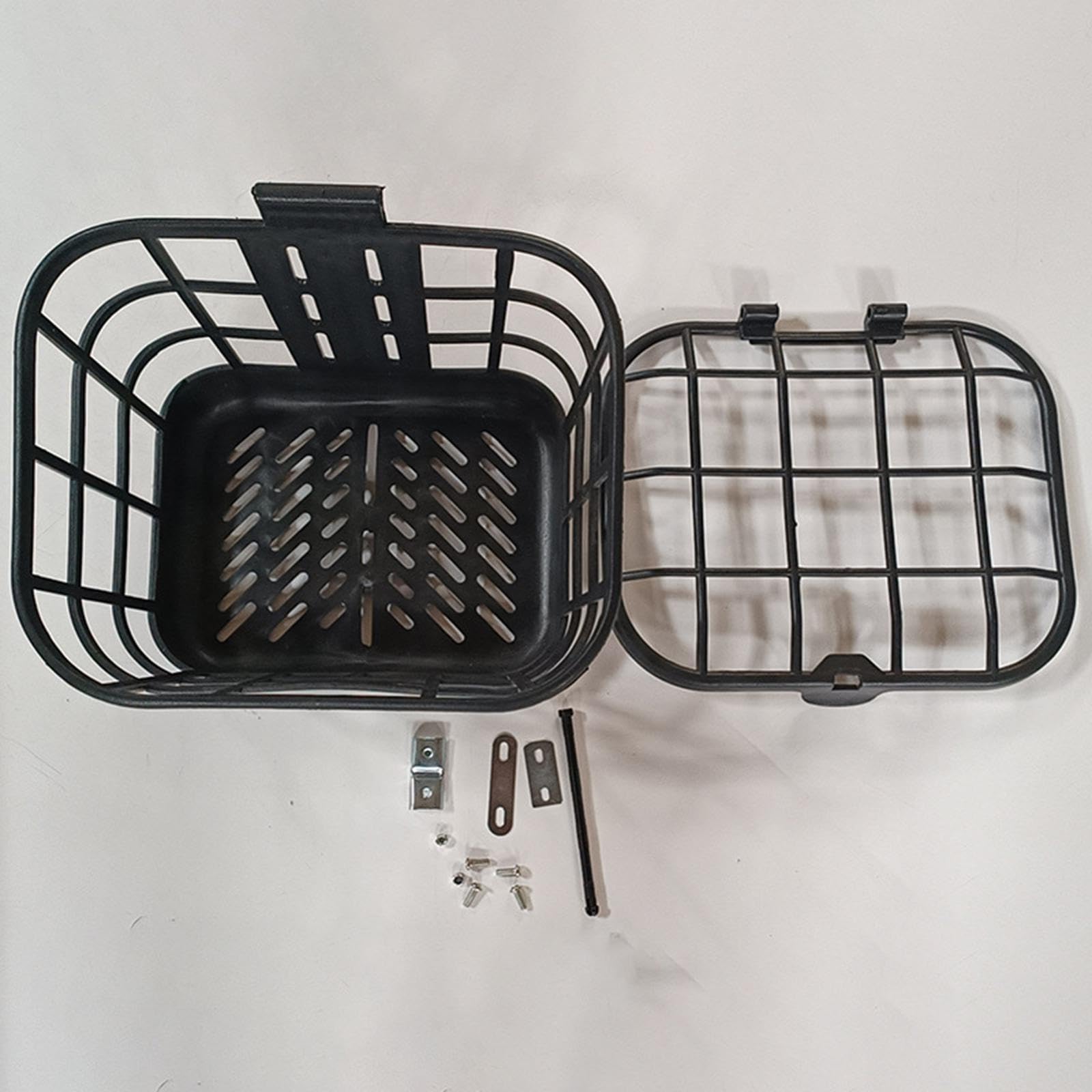 Sturdy Bike Basket with Lid - Universal Front Bicycle Basket for Electric & Regular Bikes - Perfect for Commuting, Groceries & Outdoor Adventures (Men & Women)