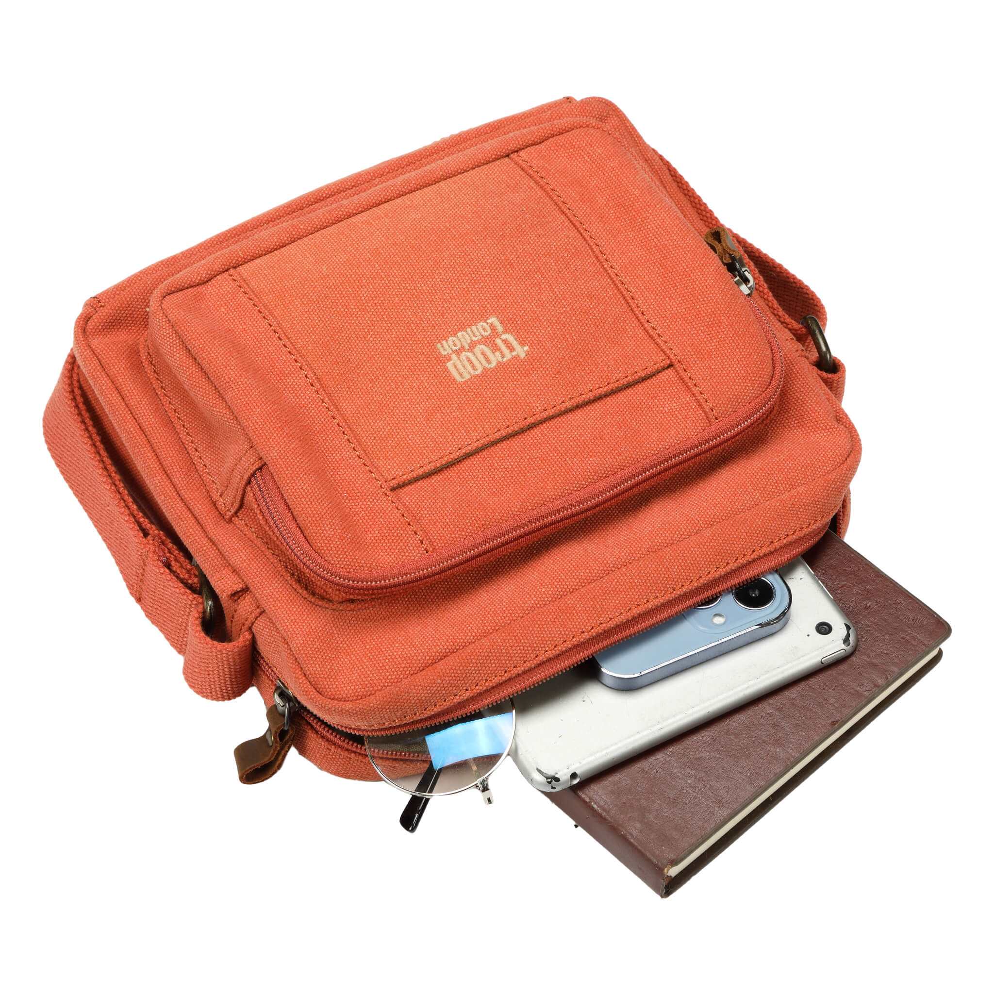 Troop London Classic Canvas Crossbody Bag for Women & Men - Stylish & Durable Shoulder Bag for Travel, Work & Everyday Use